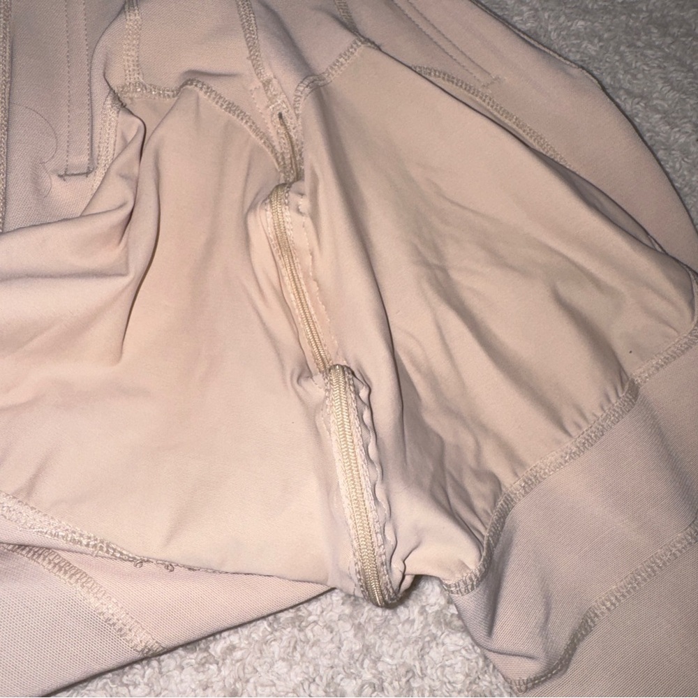 Beige Full-Body Faja Shapewear Bodysuit with Lace Trim - Picture 9 of 9